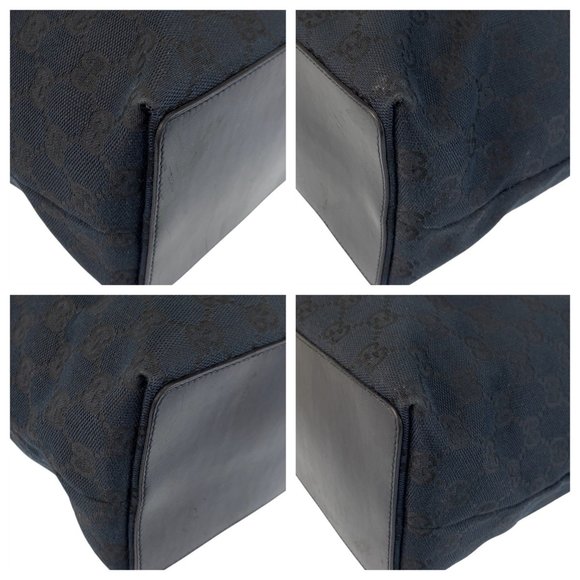 GUCCI Gucci Black Gold Hardware GG Canvas Leather 002 1098 Tote Bag Shoulder ... - Picture 4 of 9